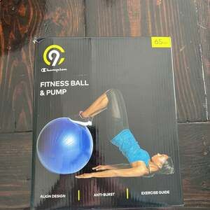 C9 Champion‎ Fitness Ball W/ Hand Pump 65cm Blue Medium